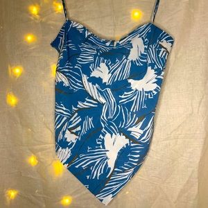 Tropical tie top! Can be worn multiple ways!